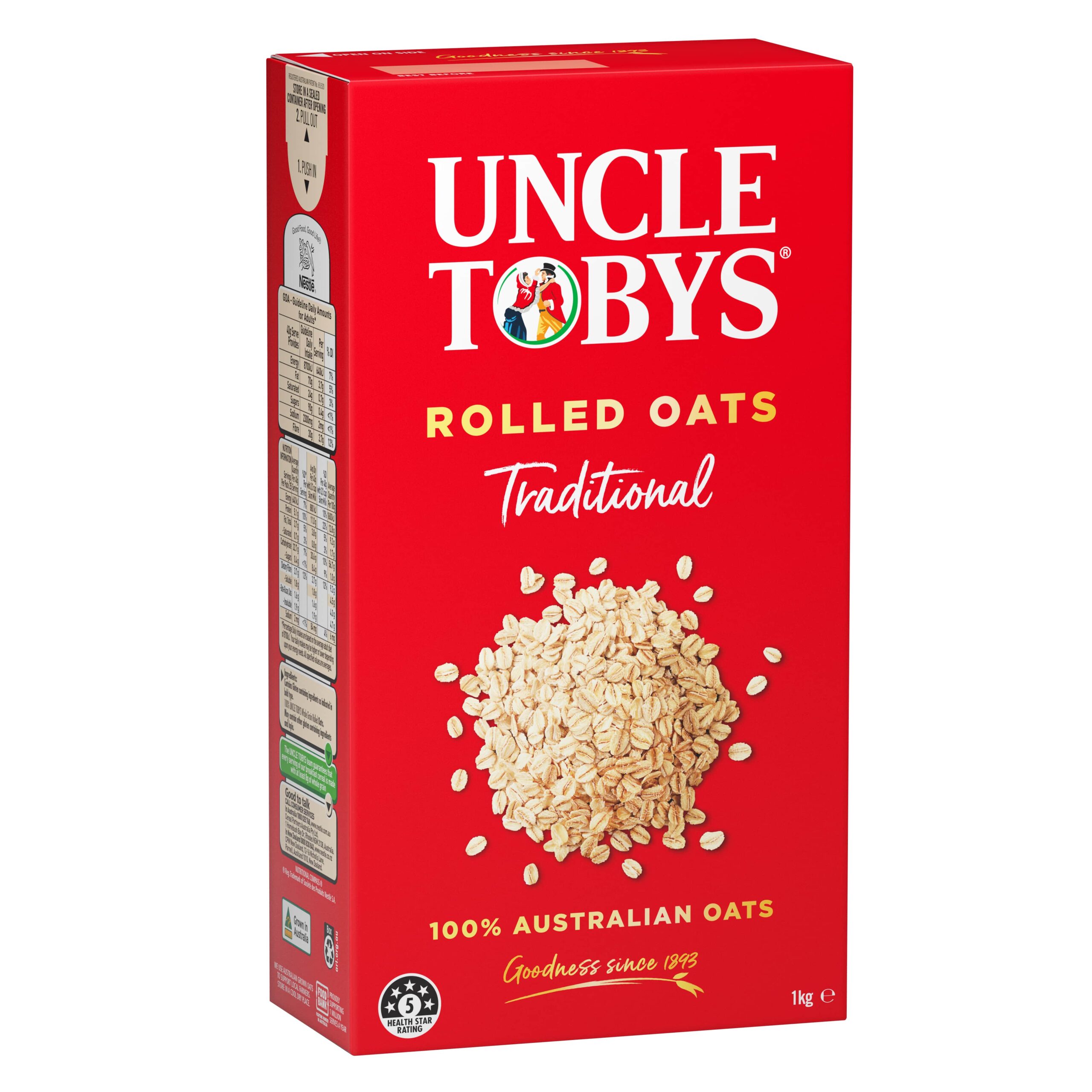 UNCLE TOBYS Oats Traditional 1kg