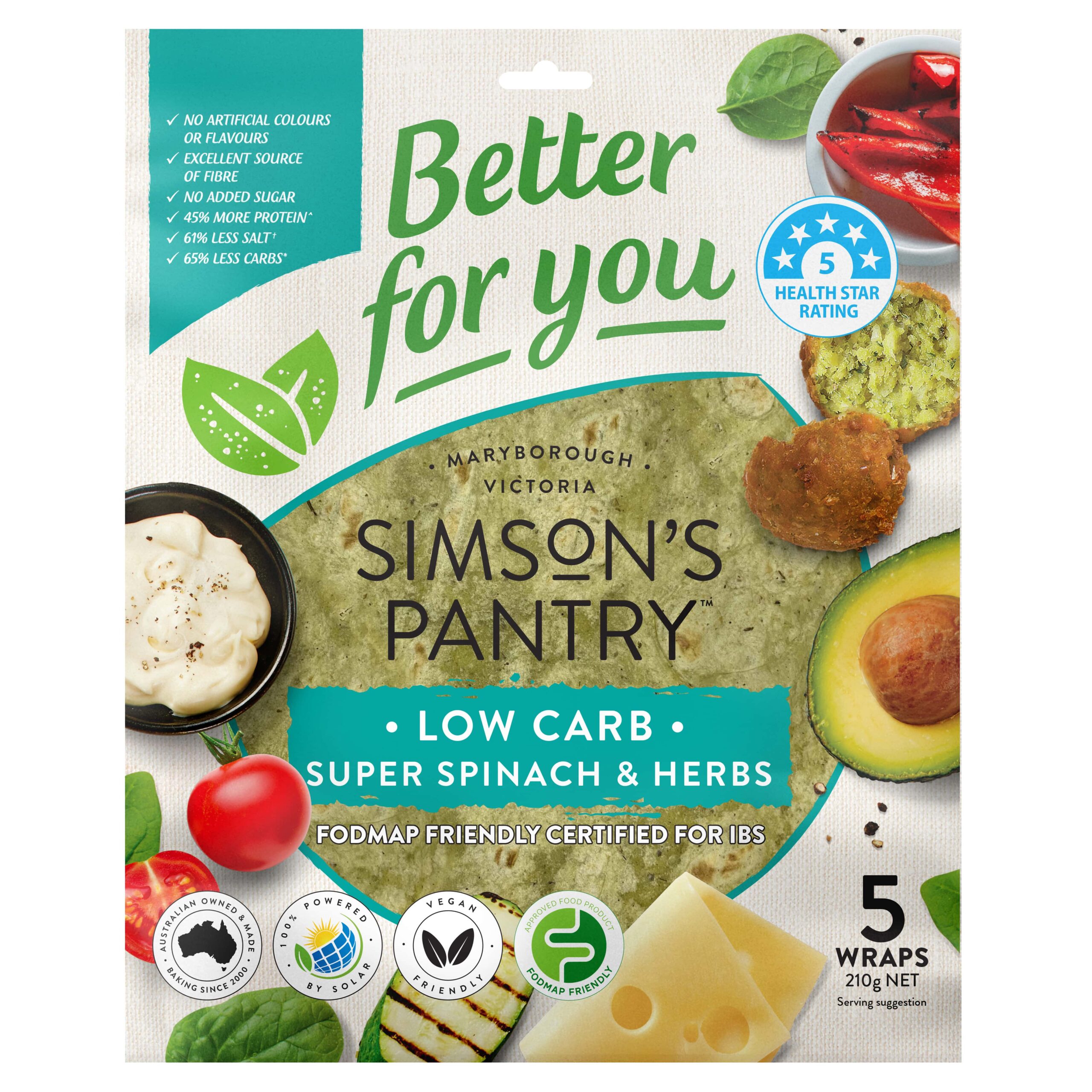 Simson’s Pantry Better for You Low Carb Super Spinach & Herbs