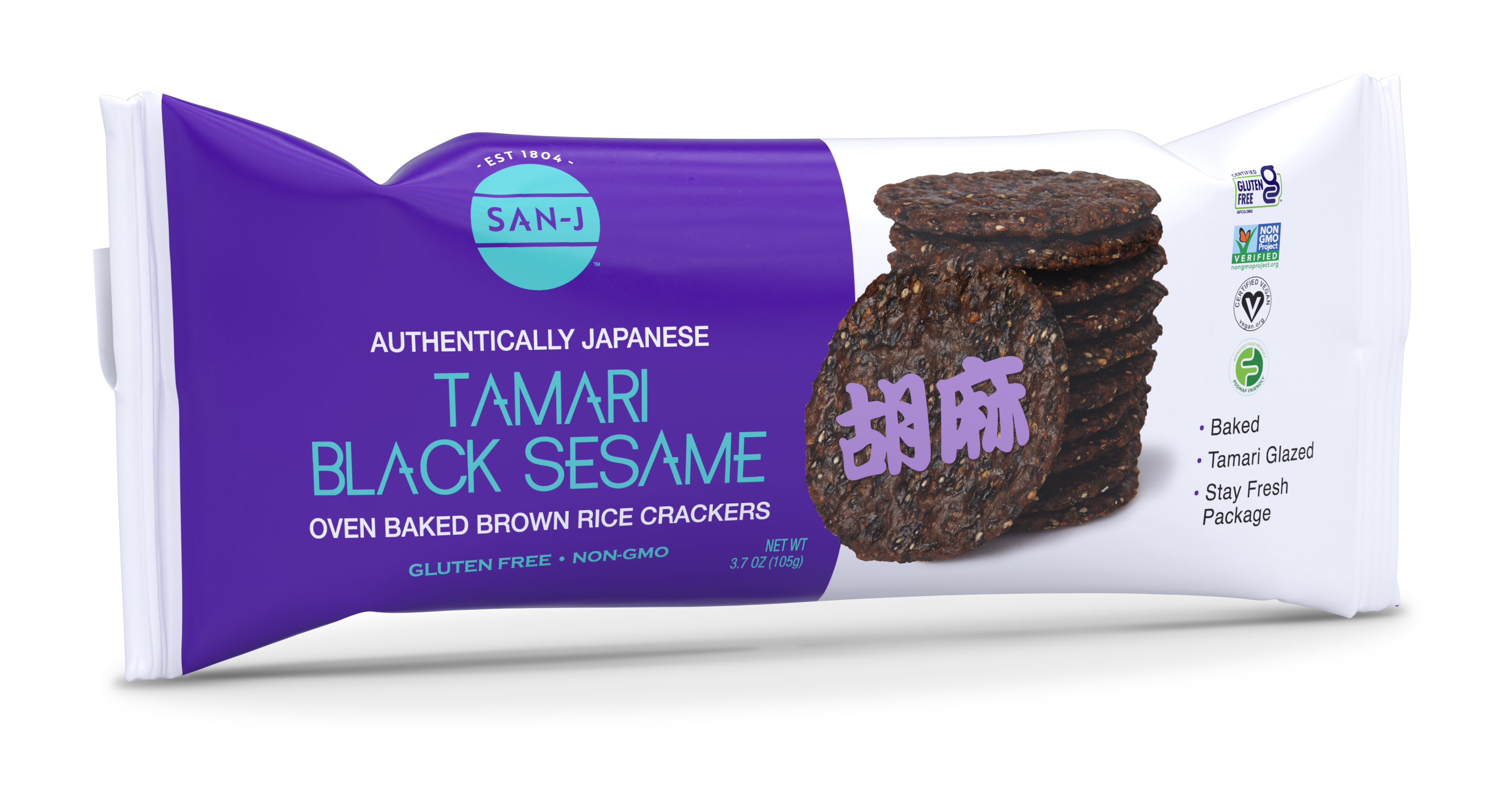 Tamari Black Sesame Brown Rice Crackers